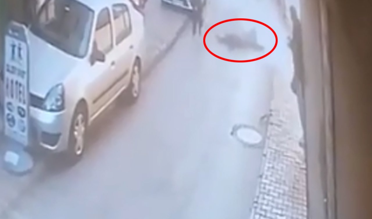 Çatıdan atladı kaldırımdaki yayanın yanına düştü! Yaya ne olduğunu anlayamadı