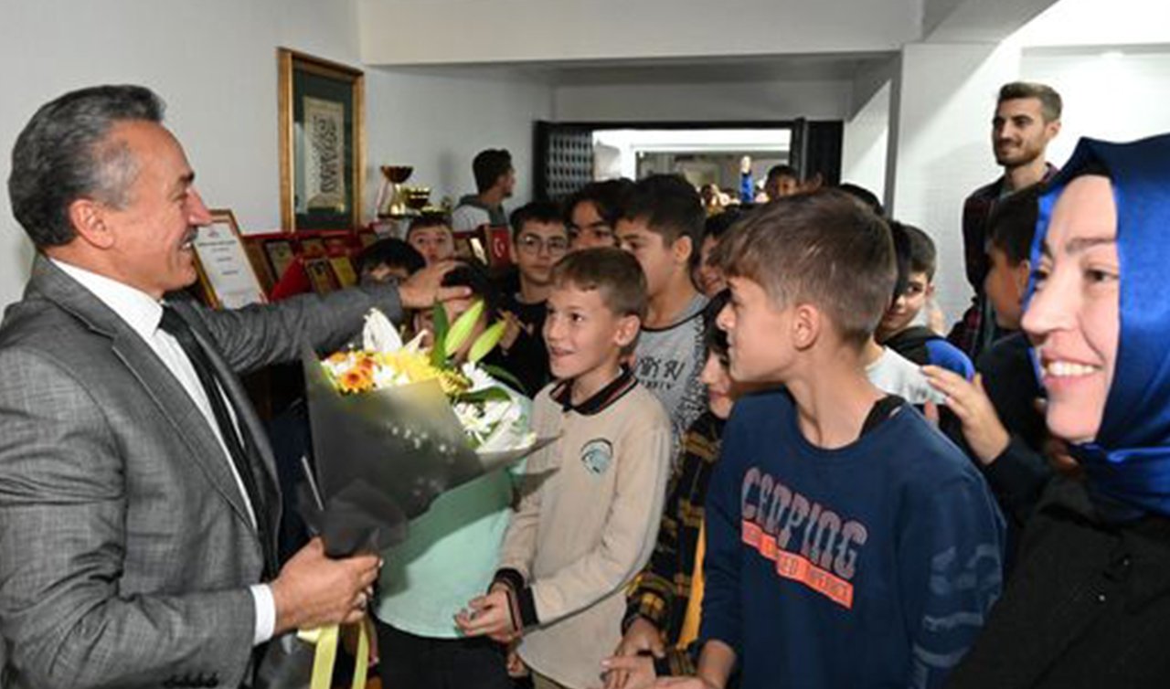 Başkan Tutal’a öğrencilerden sürpriz ziyaret