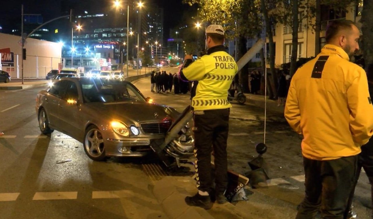 Kazaya müdahale eden polise çarpan araç kaçtı