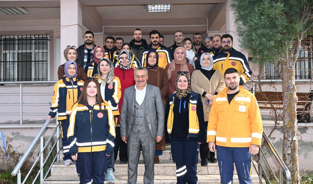 Başkan Tutal 112 Sağlık Hizmetleri çalışanlarını ziyaret etti