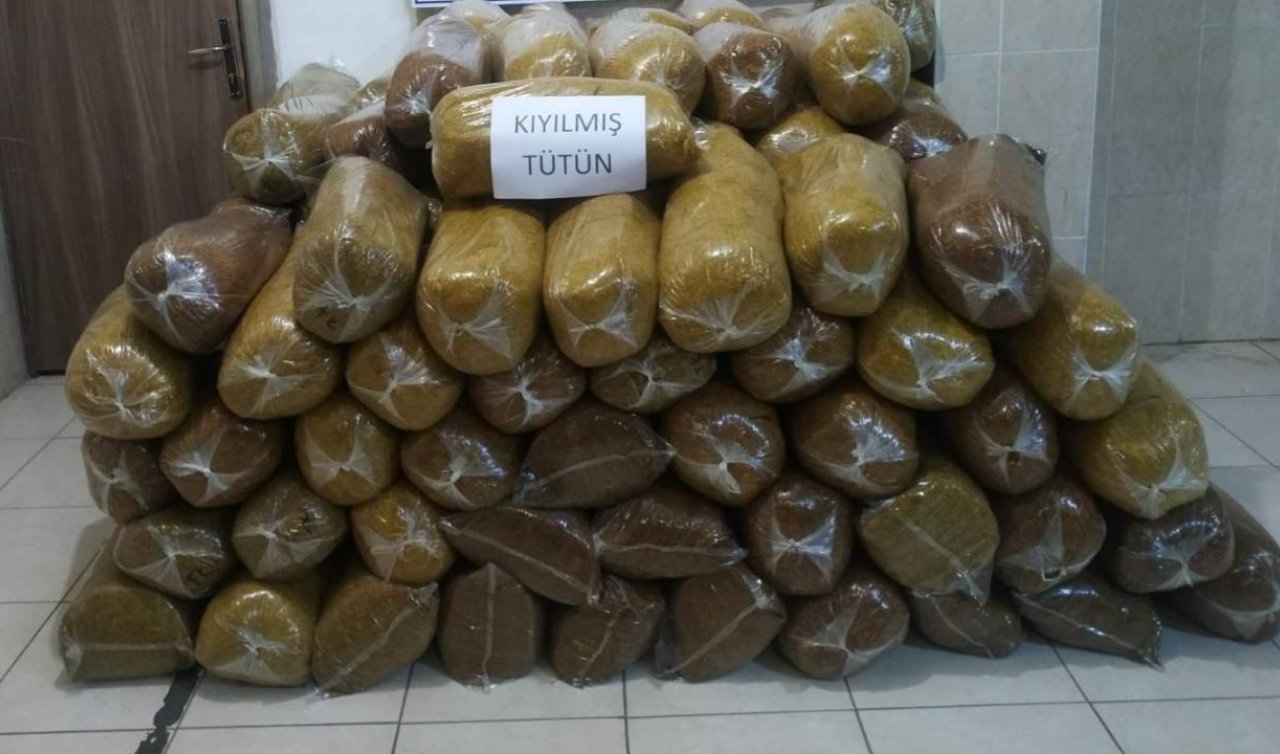 380 kilogram kaçak tütün ele geçirildi!