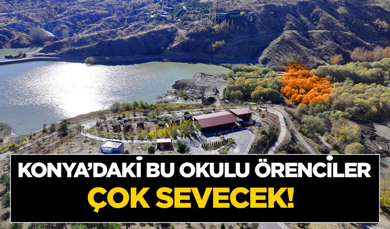  Konya’da manzarası öğrencileri büyülüyor! Okulda birçok branştan eğitimler veriliyor