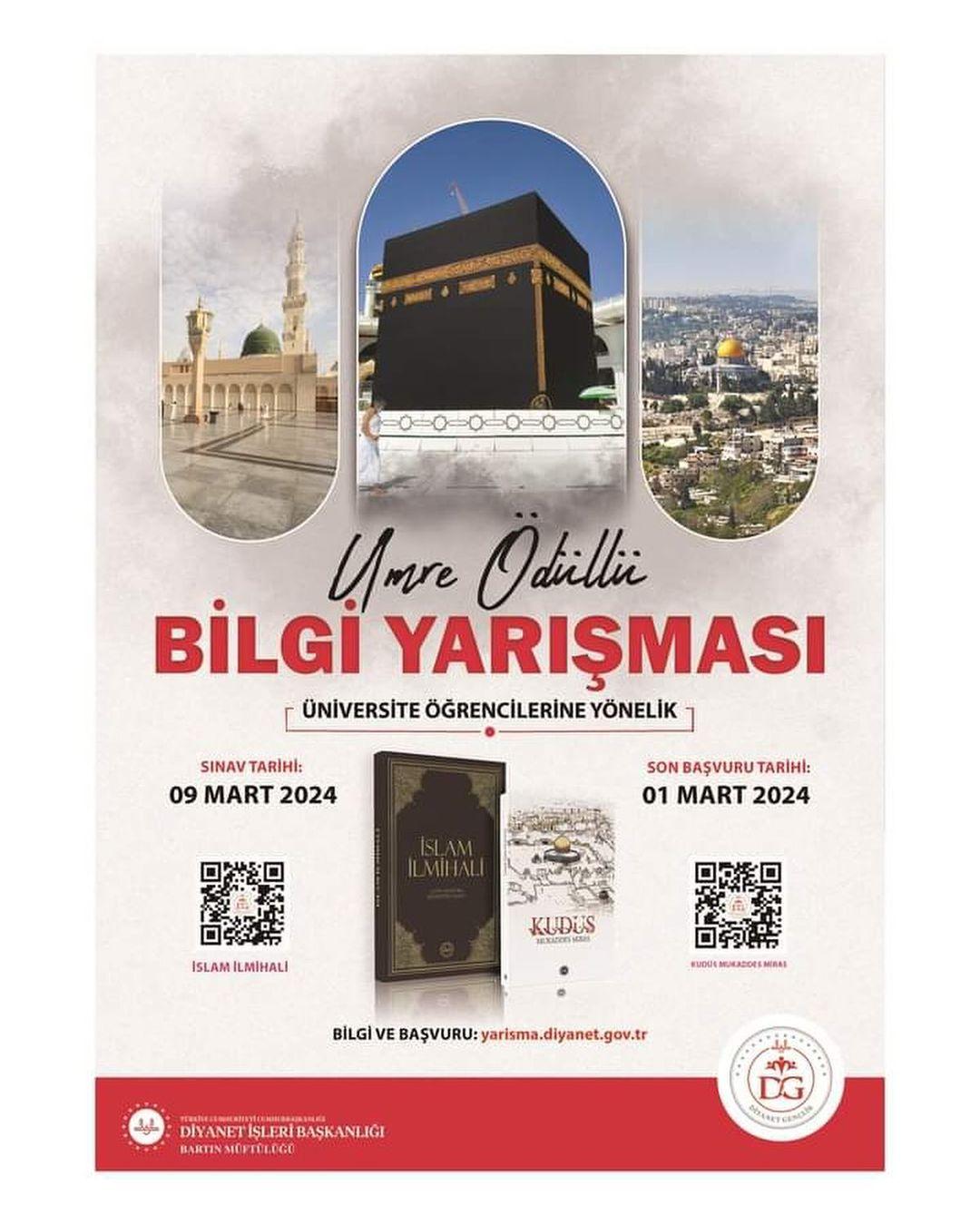 diyanet umre ödüllü yarışma