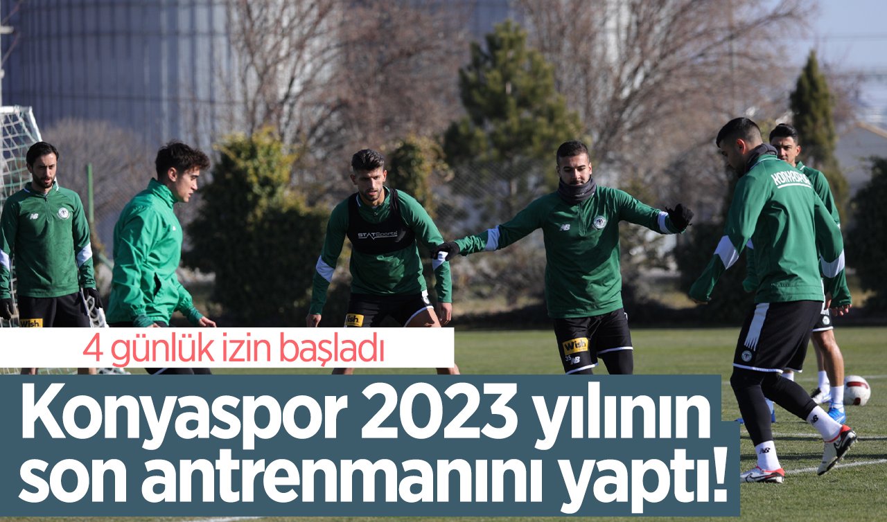 Konyaspor 2023 yılının son antrenmanını yaptı! 4 günlük izin başladı