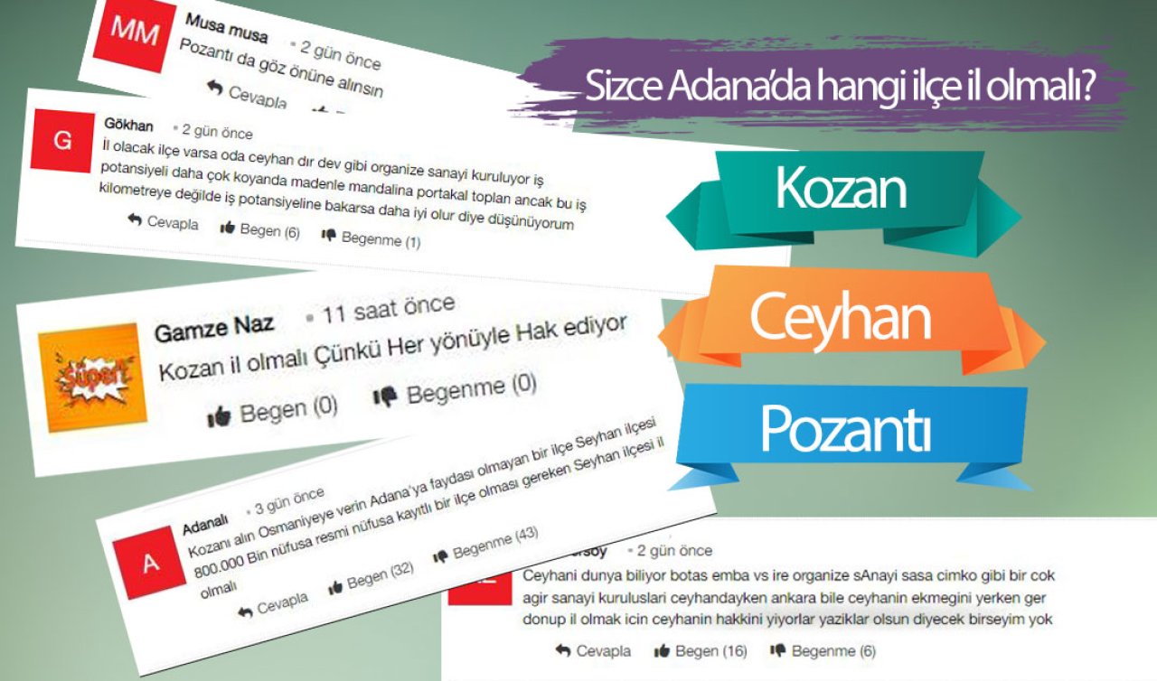 Adanalılar tartışıyor! Adana’da hangi ilçe il olmalı?
