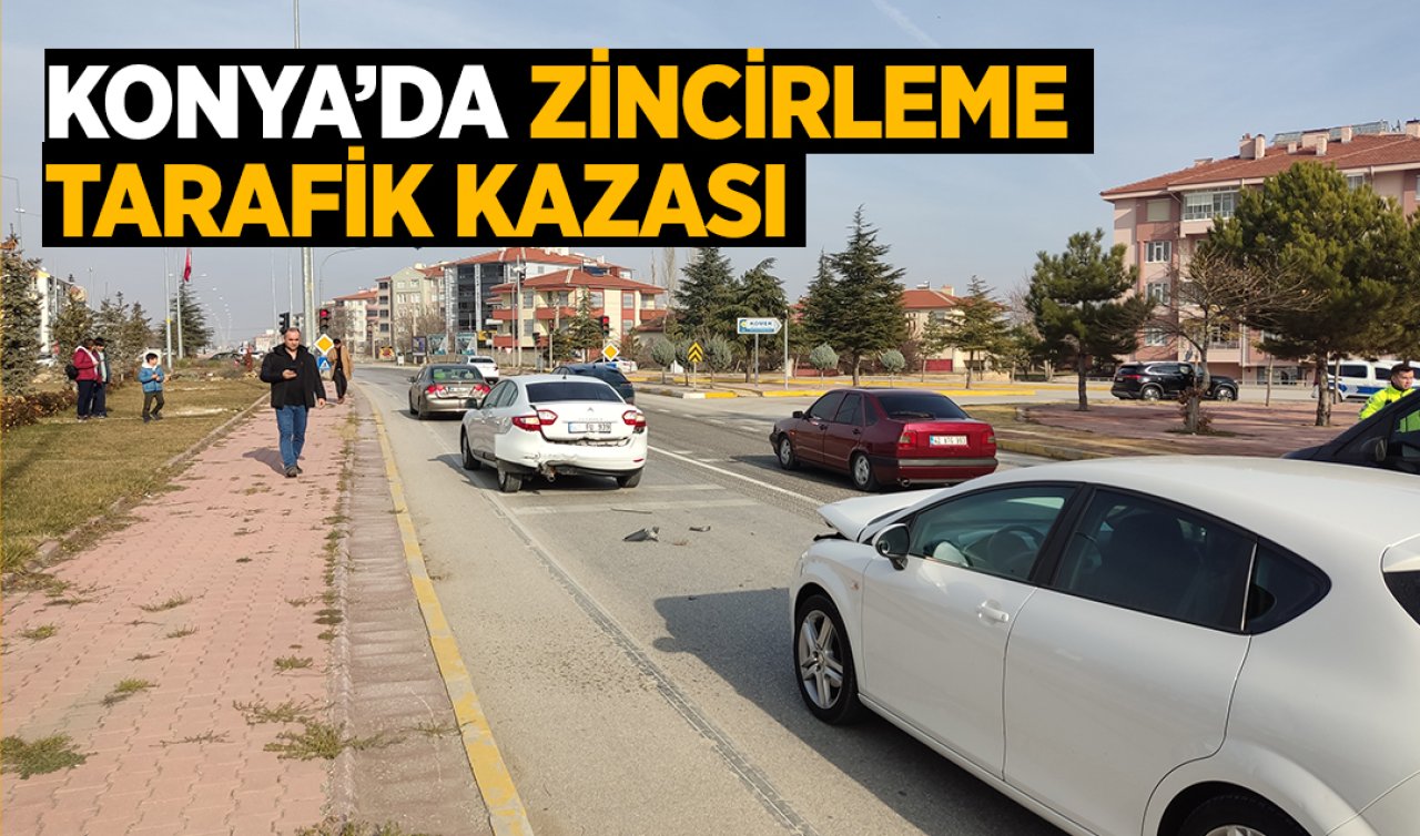 Konya’da zincirleme trafik kazası! 