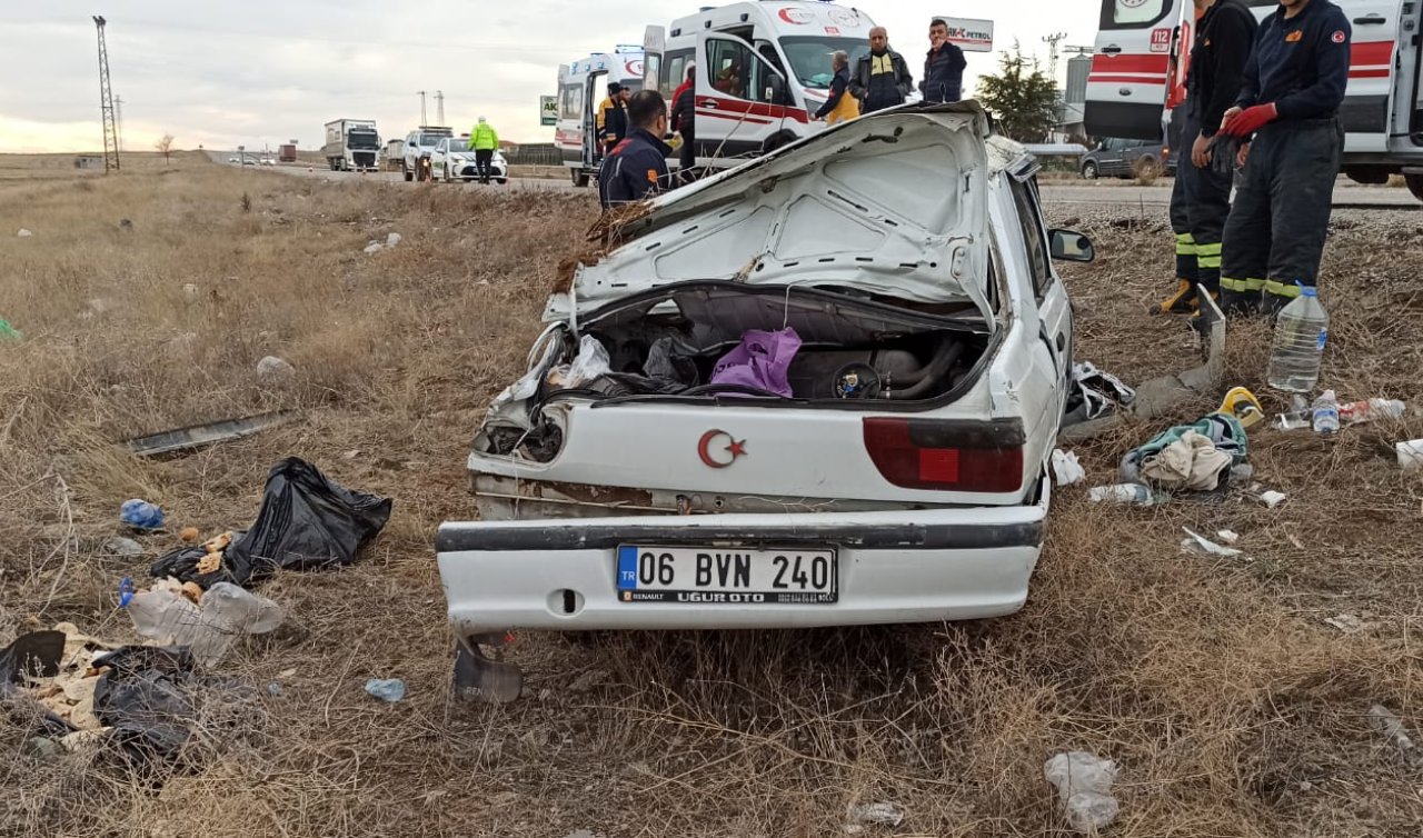  Otomobil şarampole devrildi! Tansiyonum düştü dedi