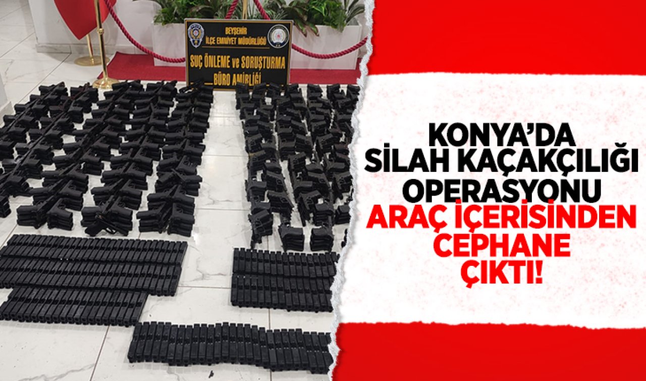 Konya’da silah kaçakçılığı operasyonu: Yüzlerce ele geçirildi!