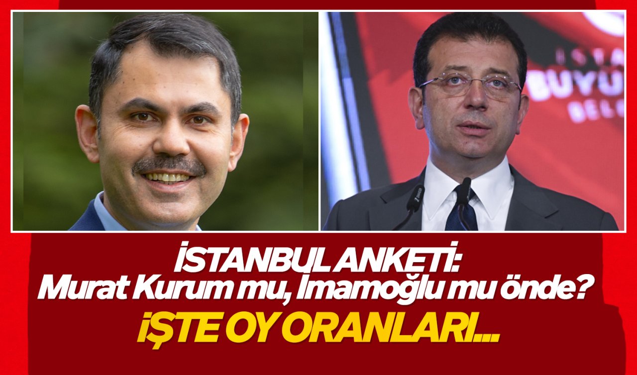 Yerel seçimlerde İstanbul anketi: Murat Kurum mu, Ekrem İmamoğlu mu önde? İşte oy oranları...
