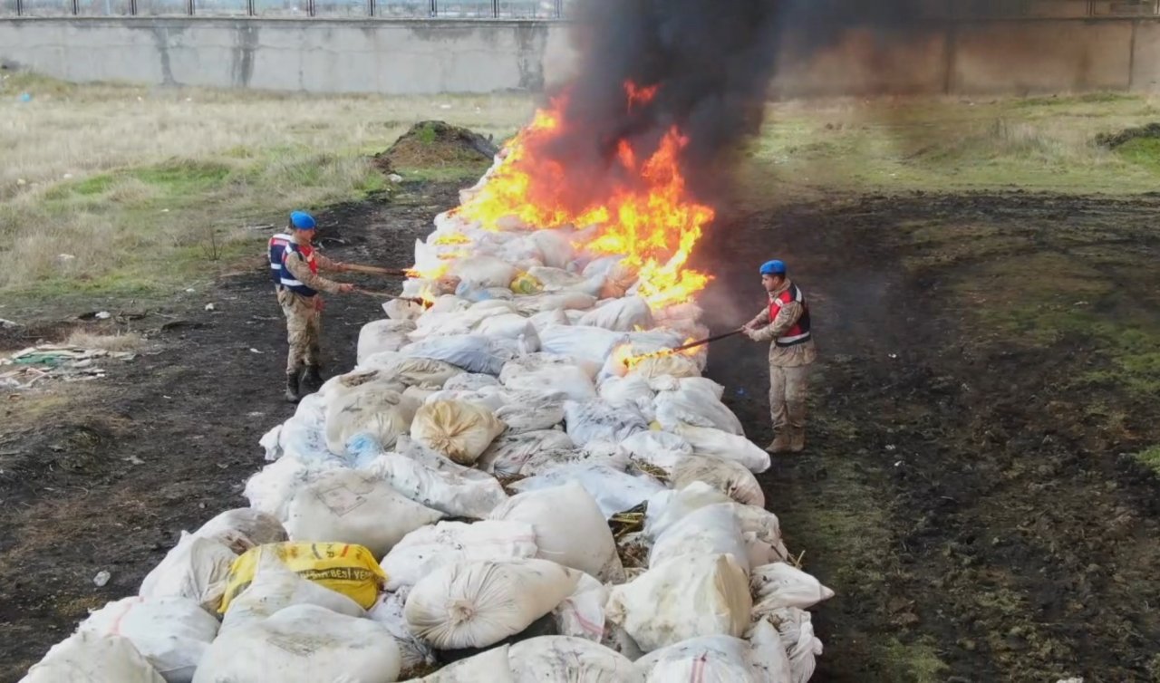 23 ton 961 kilo uyuşturucunun imhası kamerada! 