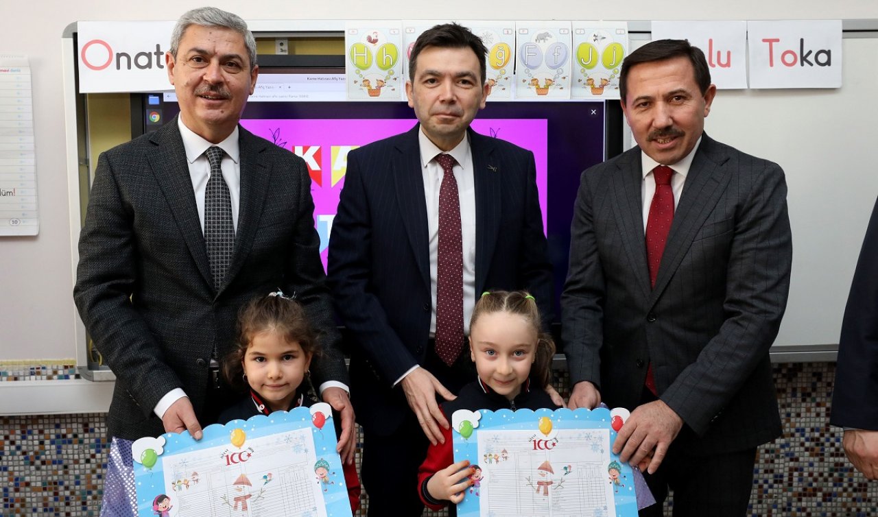Başkan Kılca öğrencilerin karne heyecanına ortak oldu 