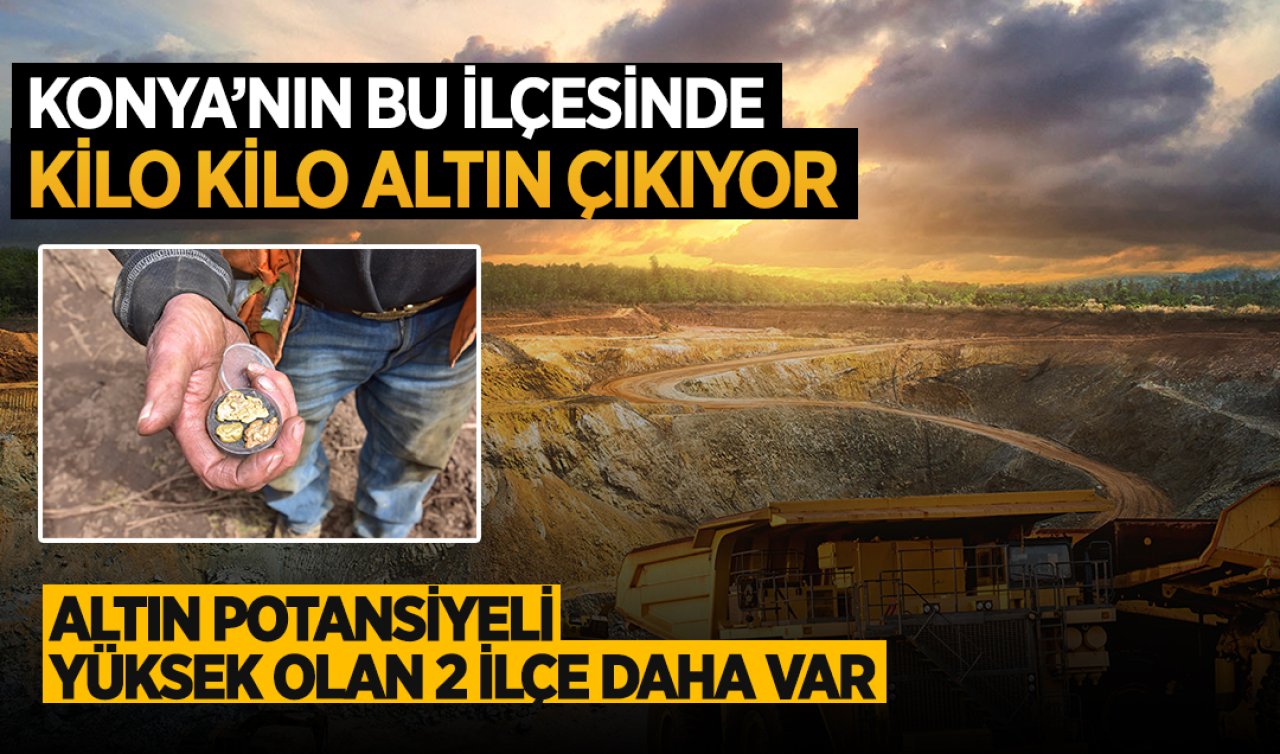  Konya’nın bu ilçesinden kilolarca altın çıkıyor! Altın potansiyeli yüksek olan 2 ilçe daha var