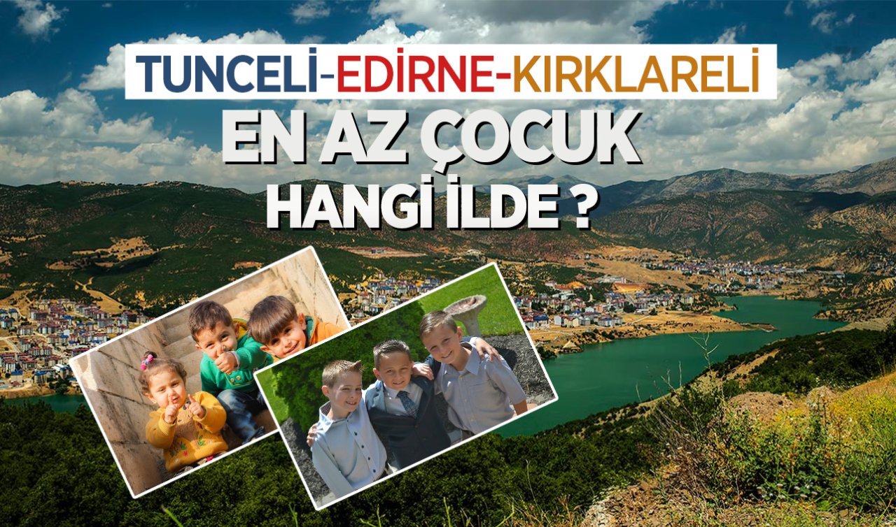 Tunceli Edirne Kırklareli! En az çocuk hangi ilde?