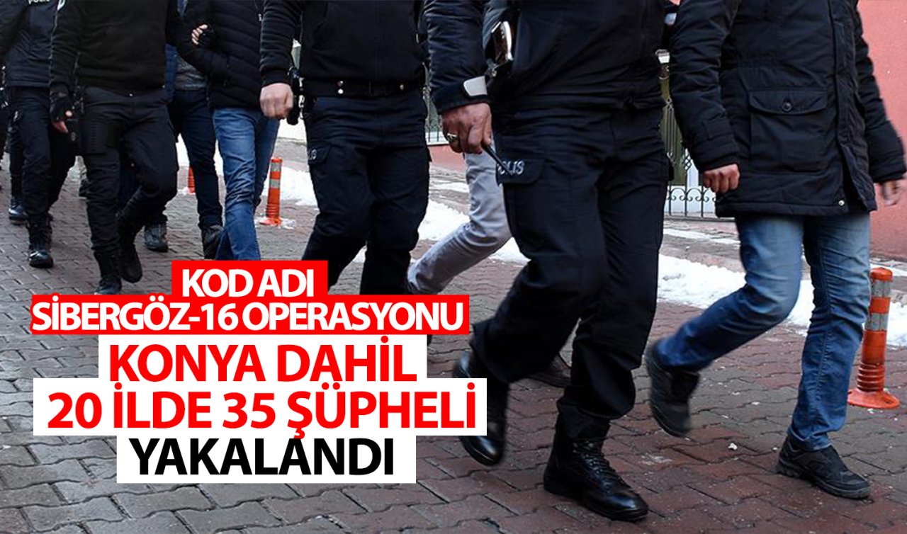 Kod adı Sibergöz-16 operasyonu: Konya dahil 20 ilde 35 şüpheli yakalandı