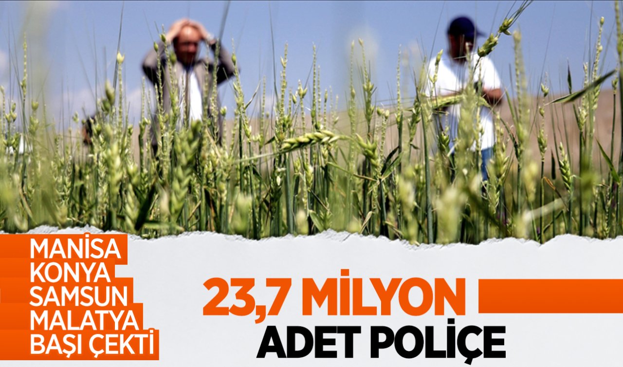 Manisa Konya Samsun ve Malatya başı çekti! 23,7 milyon adet poliçe