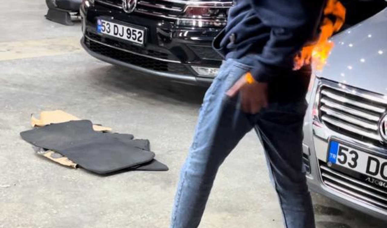 Sosyal medya için video çekerken yandı! 