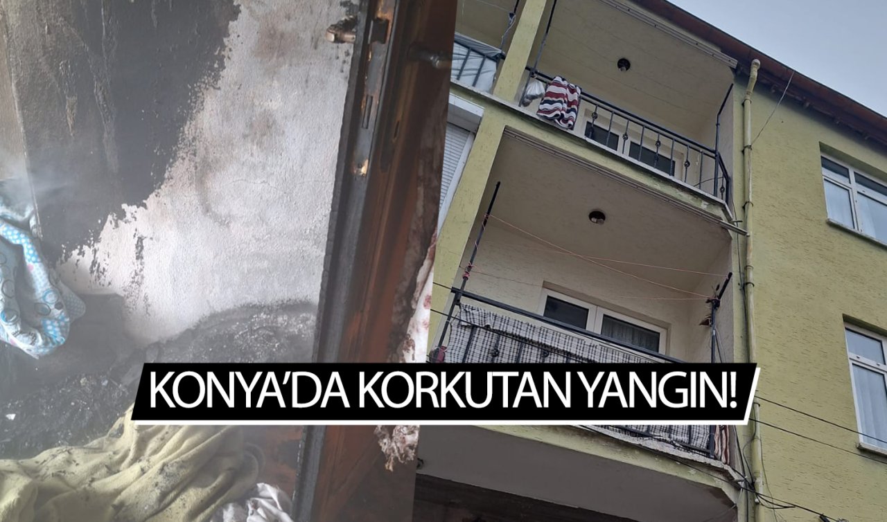 Konya’da soba bacasından çıkan yangın korkuttu