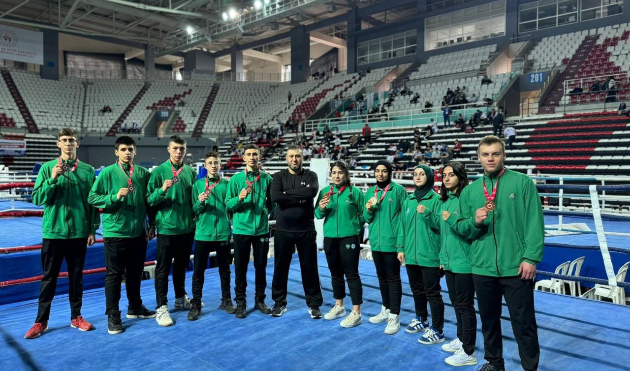 Meram Belediyespor kıck boks ringlerinde rüzgar gibi esti 