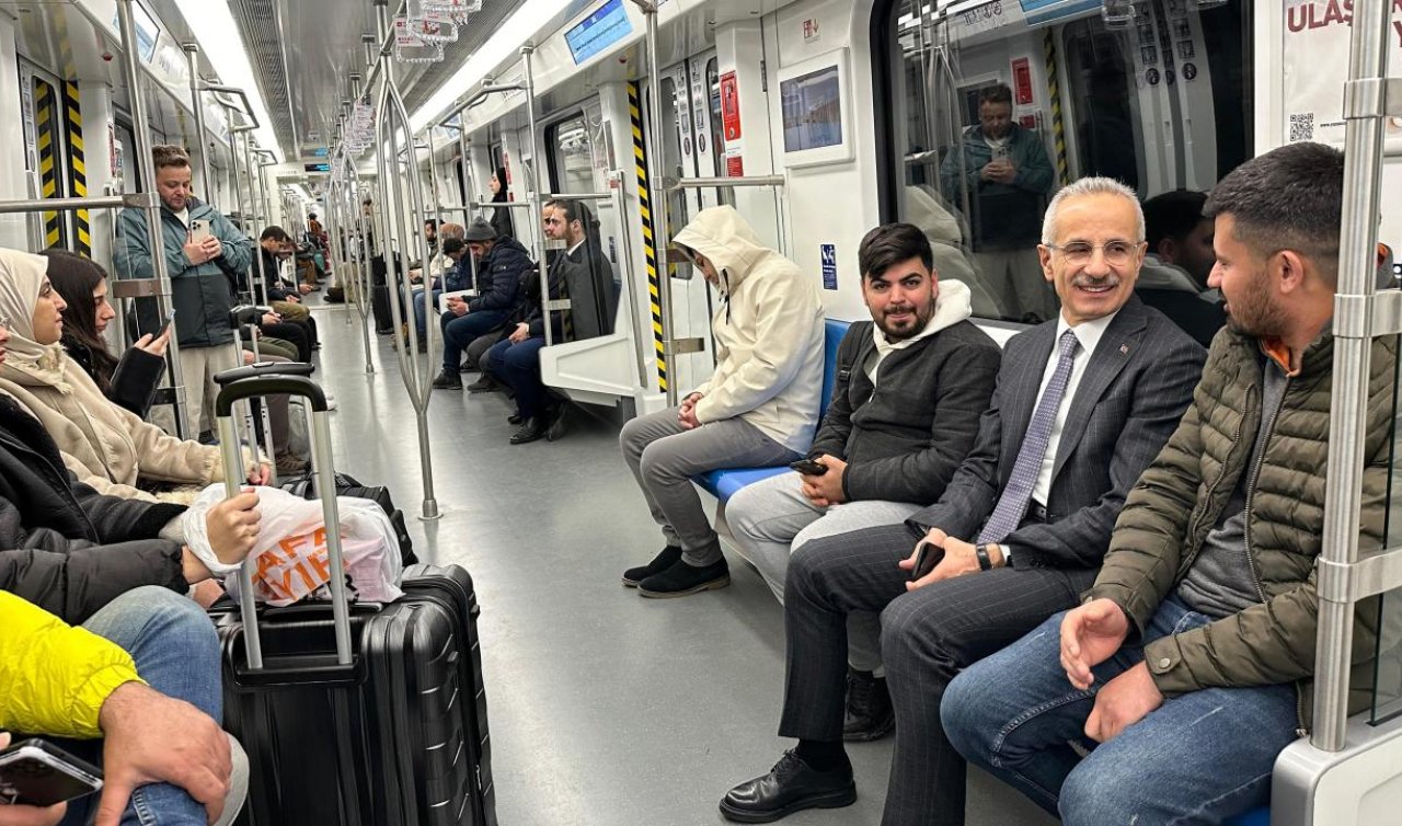 Bakan Uraloğlu, İstanbul Havalimanı’na Gayrettepe-Kağıthane metrosuyla gitti