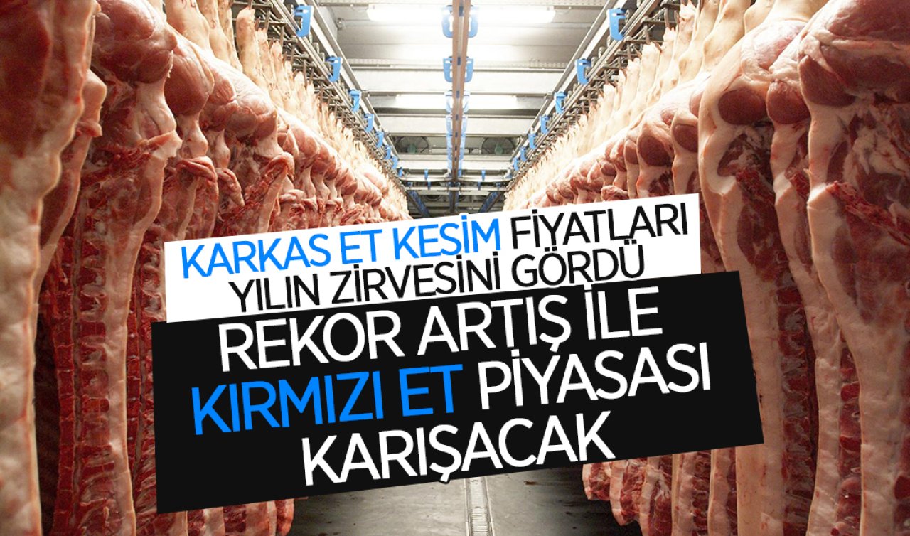 Karkas et kesim fiyatları yılın zirvesini gördü! Rekor artış ile kırmızı et piyasası karışacak