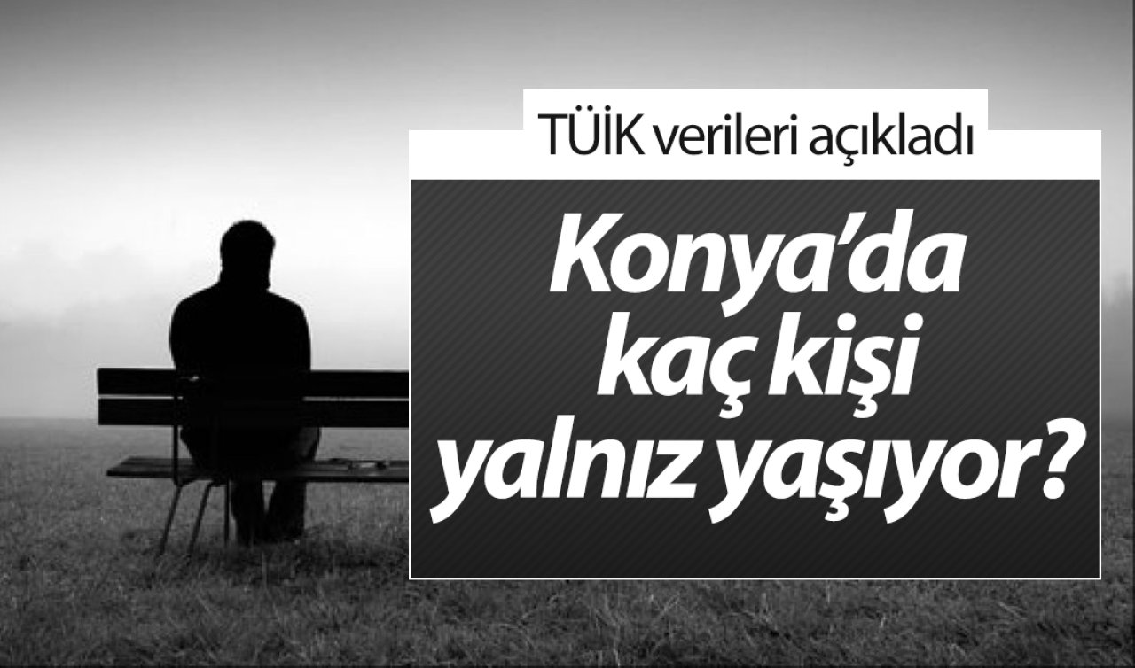  TÜİK verileri açıkladı: İl il liste geldi! Konya’da kaç kişi yalnız yaşıyor? 