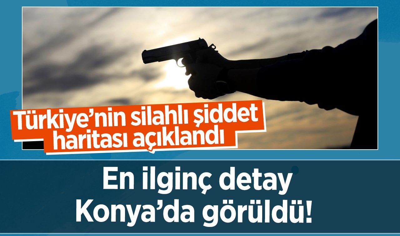 Türkiye’nin silahlı şiddet haritası açıklandı: En ilginç detay Konya’da görüldü!  
