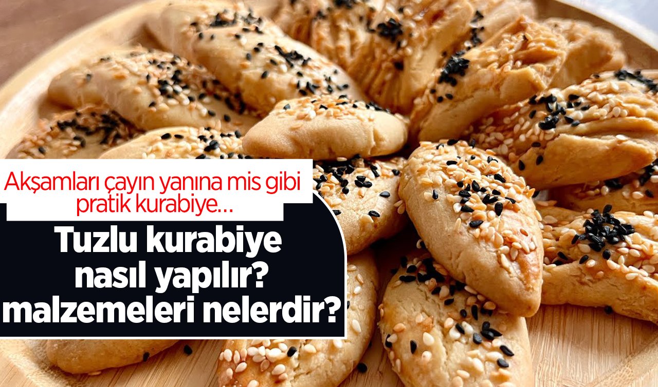 Akşamları çayın yanına mis gibi pratik kurabiye… Tuzlu kurabiye nasıl yapılır, tuzlu kurabiye malzemeleri nelerdir?