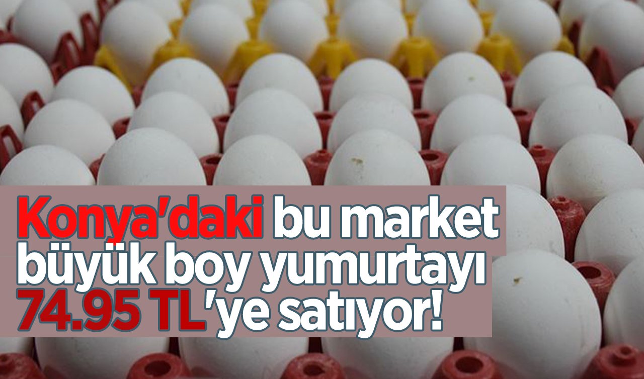 Konya’daki bu market büyük boy yumurtayı 74.95 TL’ye satıyor! ACELE EDİN!