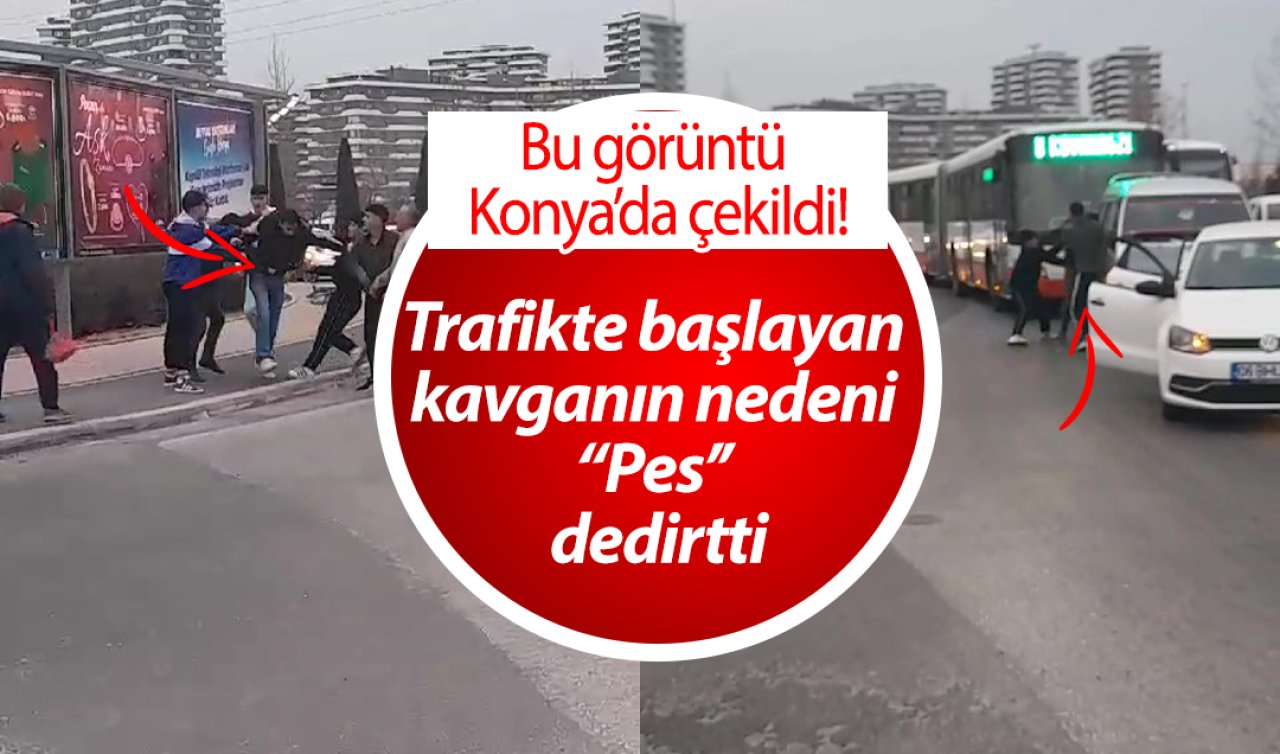  Bu görüntü Konya’da çekildi! Trafikte başlayan kavganın nedeni “Pes’’ dedirtti: İşte o anlar