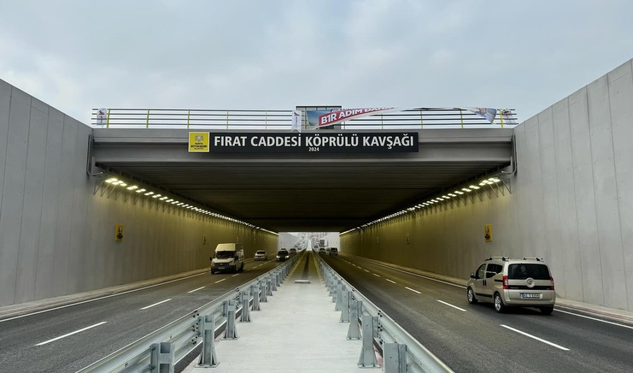  1.5 Milyar Liralık Yatırımla Konya’ya Kazandırılan Fırat Caddesi Köprülü Kavşağı Hizmete Açıldı