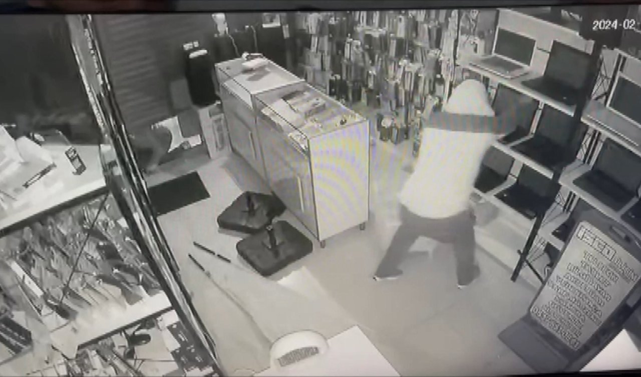 350 bin liralık laptop ve cep telefonunu tamir dükkanında çaldı