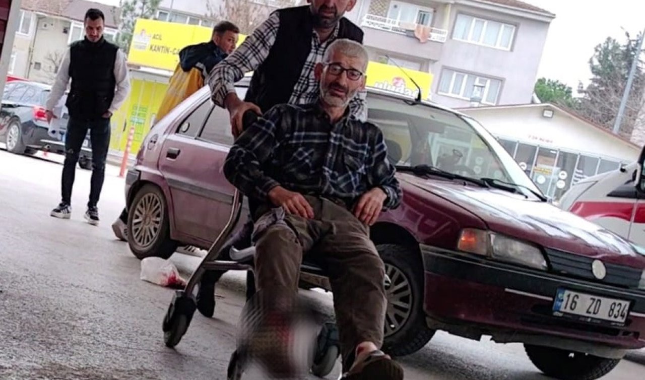 Motorlu testere ile odun keserken yaralandı