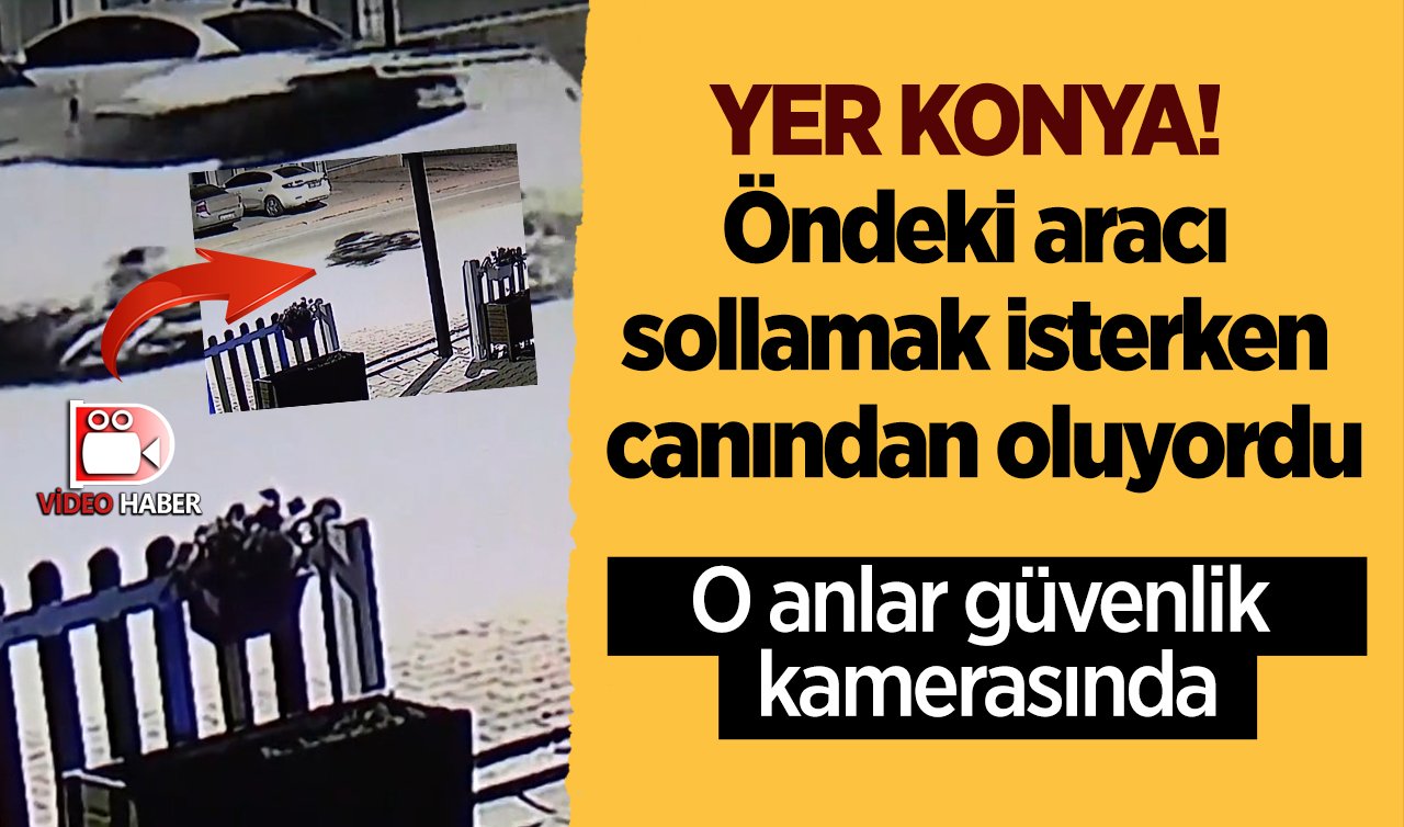 YER KONYA!  Öndeki aracı sollamak isterken bir diğer motosikletliyle çarpıştı! O anlar güvenlik kamerasında