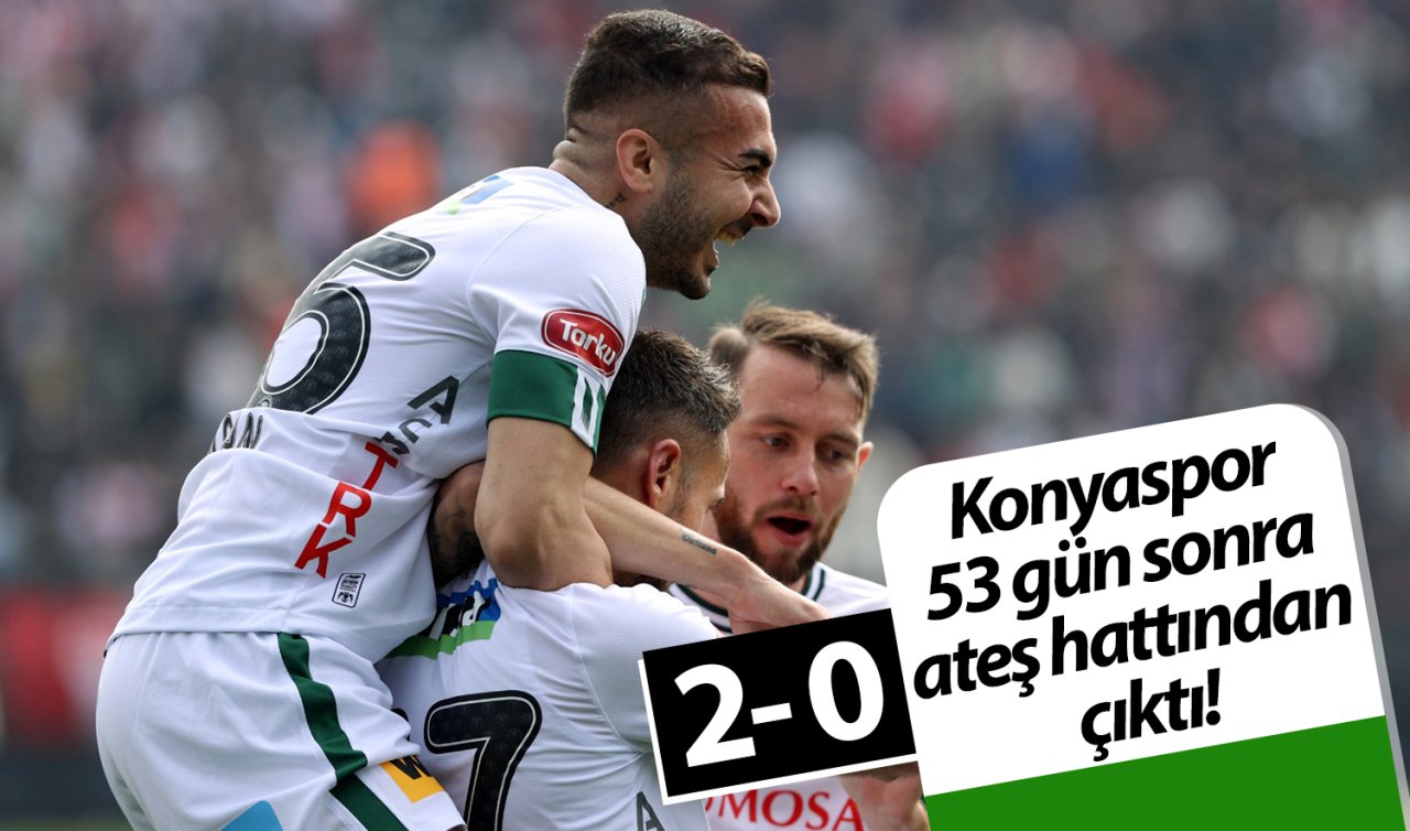 Konyaspor 53 gün sonra ateş hattından çıktı! Konyaspor 2- Pendikspor 0 ( MAÇ SONU) 