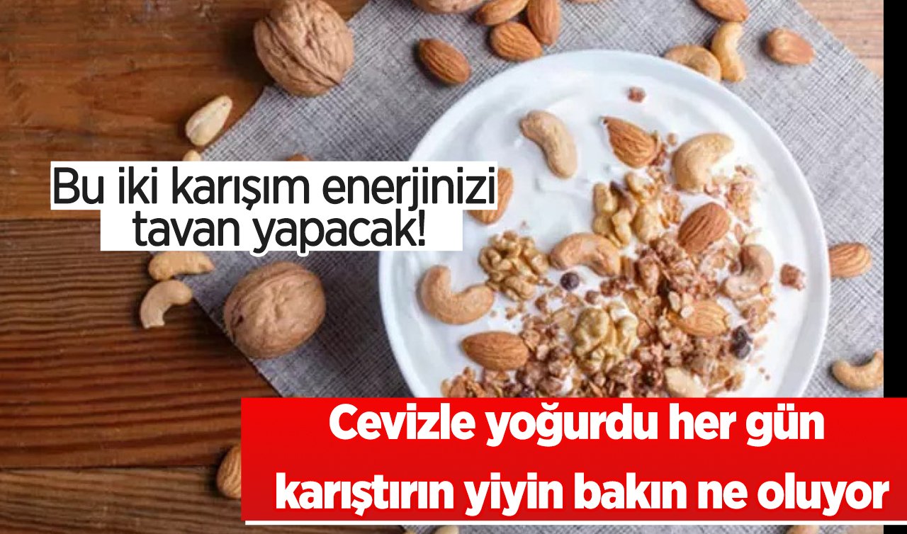 Bu iki karışım enerjinizi tavan yapacak! Cevizle yoğurdu her gün karıştırın yiyin bakın ne oluyor 
