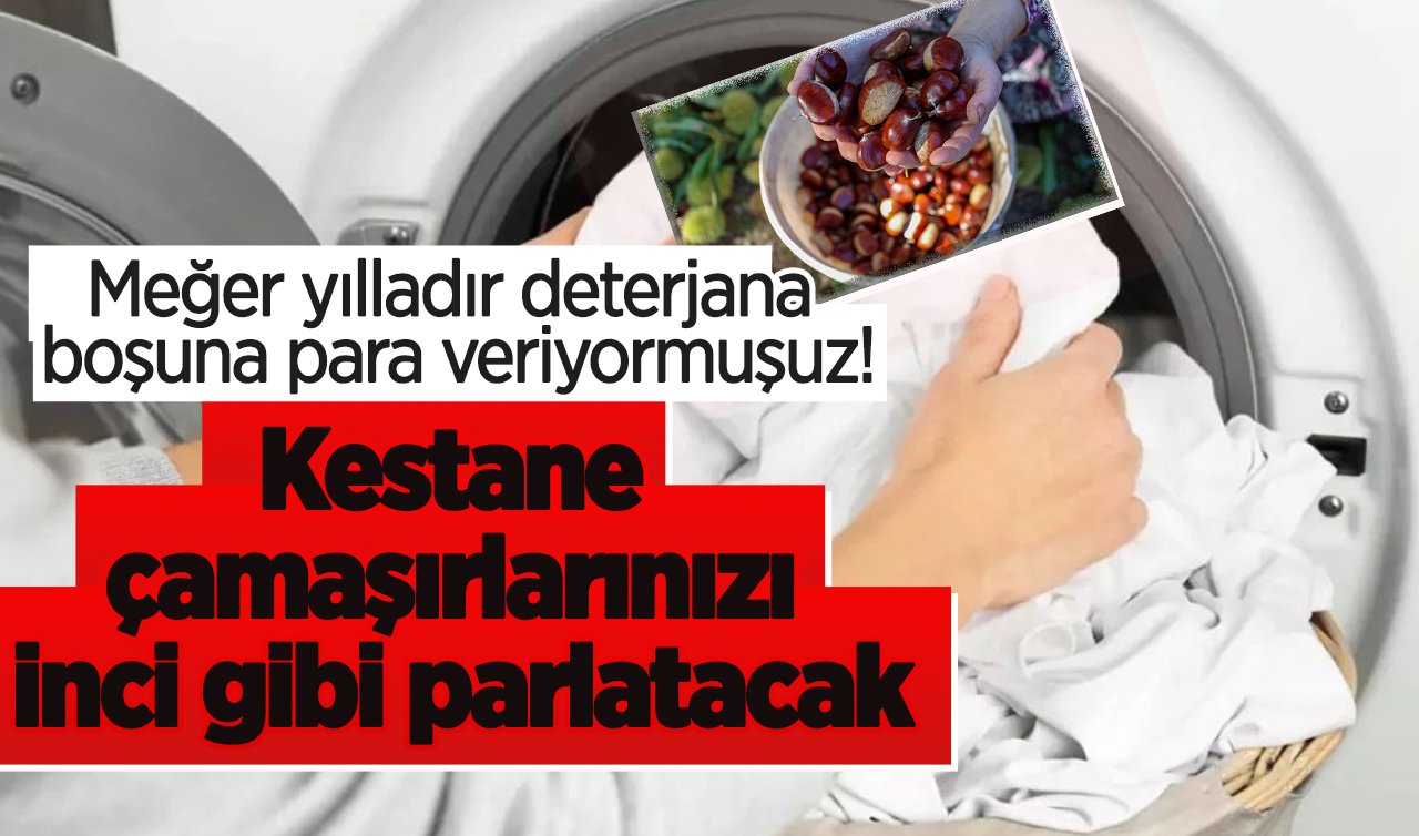 Meğer yılladır deterjana boşuna para veriyormuşuz! Kestane çamaşırlarınızı inci gibi parlatacak 