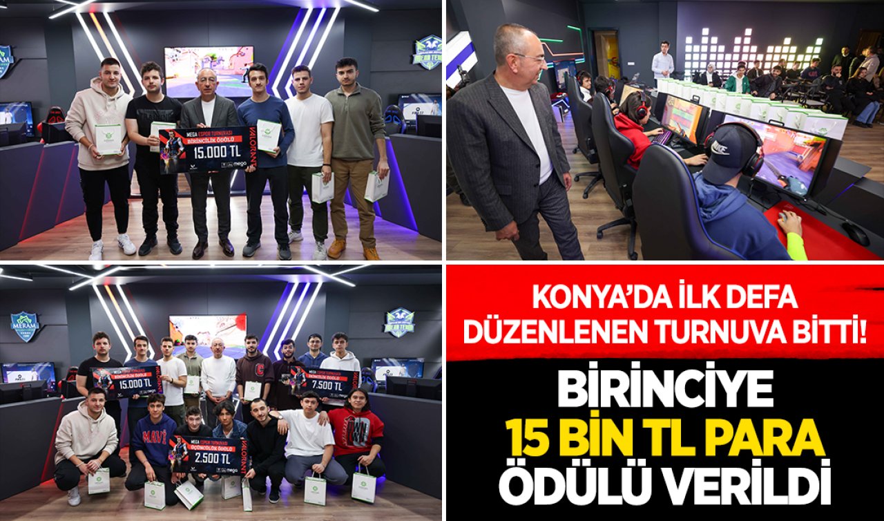 Konya’da ilk defa düzenlenen turnuva sona erdi! Birinciye 15 bin TL ödül verildi 