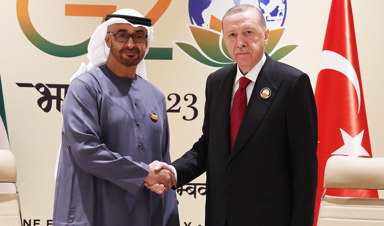 Cumhurbaşkanı Erdoğan BAE Devlet Başkanı Al Nahyan ile bir araya geldi