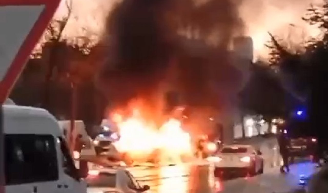 Ağaca çarpan otomobil alev aldı: Sürücü hayatını kaybetti 