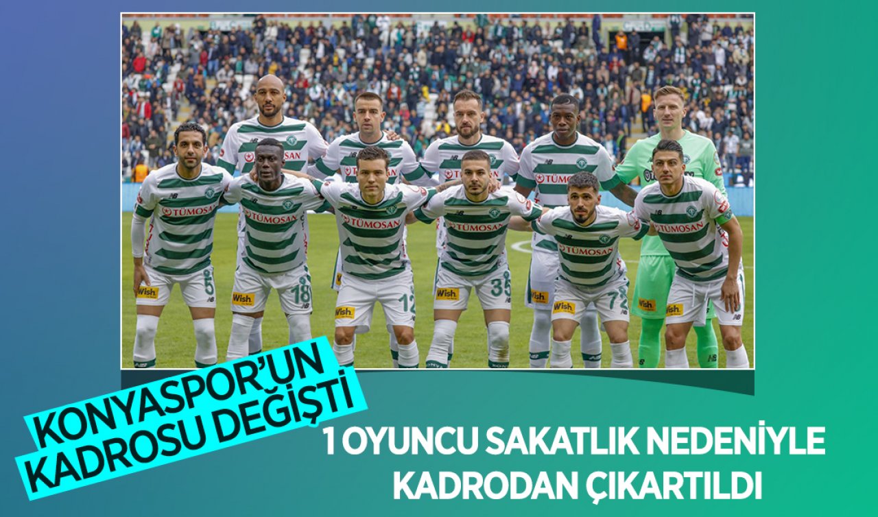 Konyaspor’un savunma hattından kötü haber! 1 oyuncu sakatlık nedeniyle kadrodan çıkartıldı