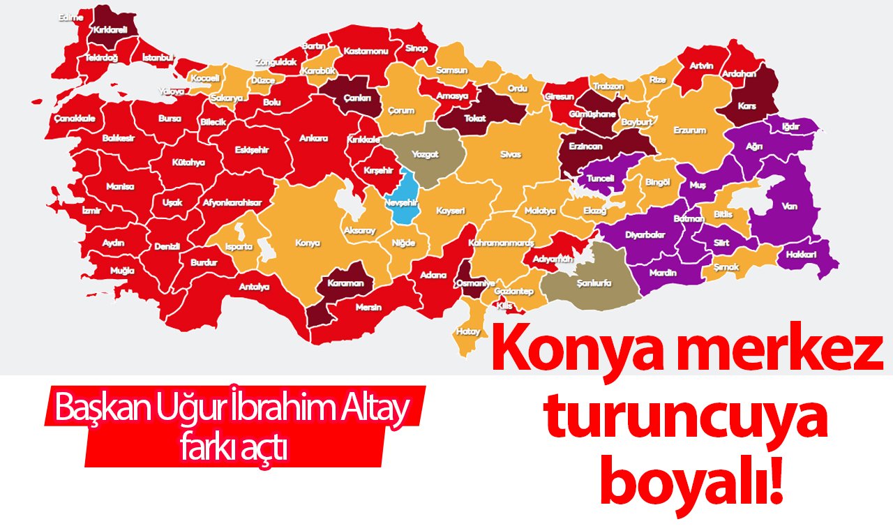 Konya merkez turuncuya boyalı! Başkan Uğur İbrahim Altay farkı açtı