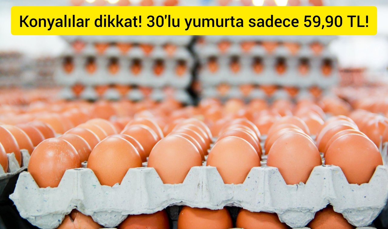  Konyalılar dikkat! 30’lu yumurta sadece 59,90 TL! 