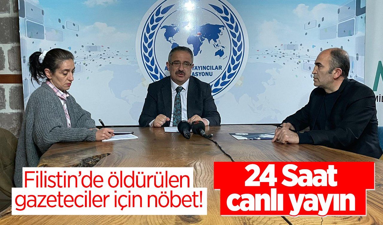 Filistin’de öldürülen gazeteciler için nöbet! 24 Saat canlı yayın 