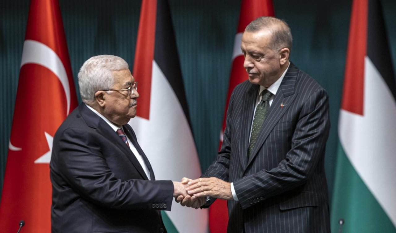  Cumhurbaşkanı Erdoğan Filistin Devlet Başkanı Abbas ile görüştü