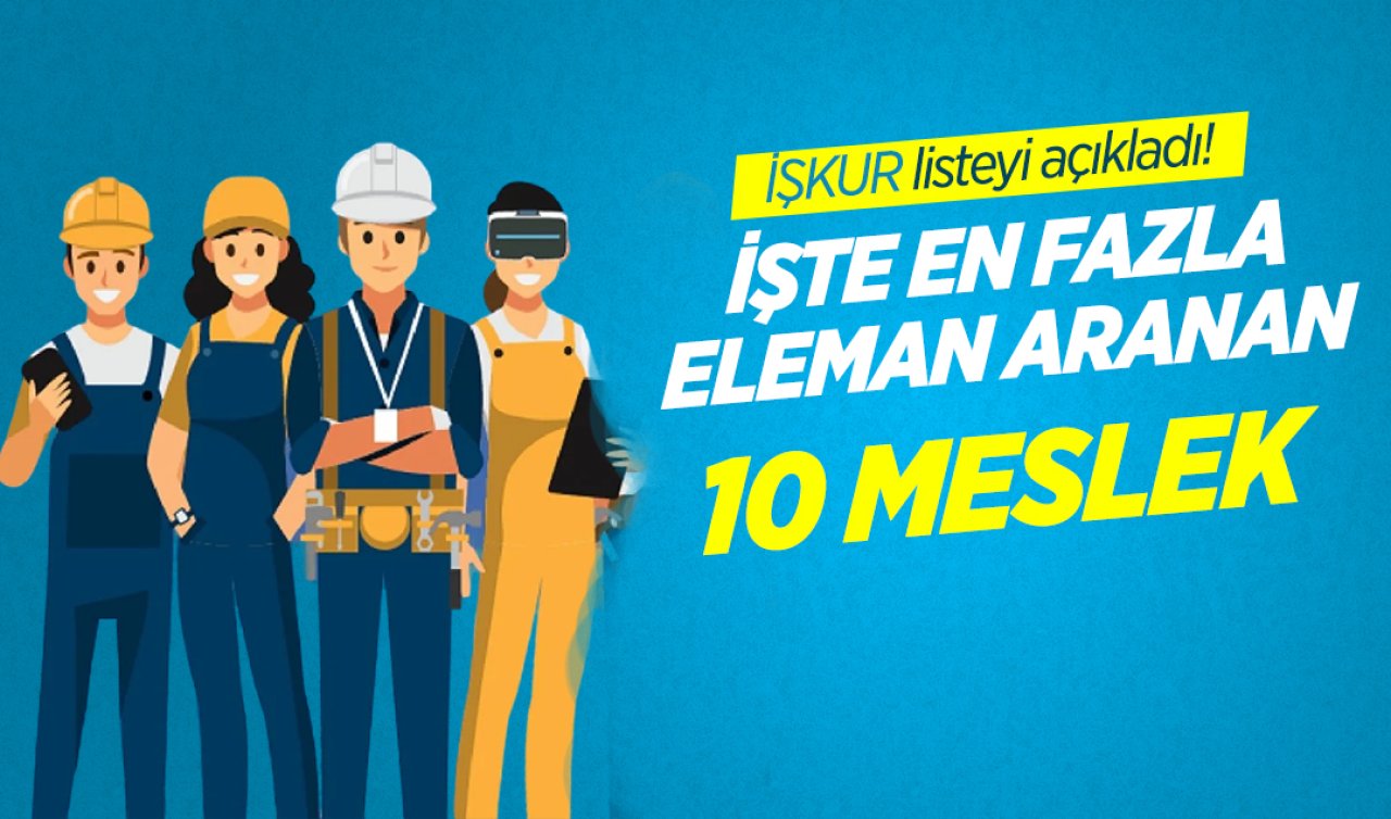 İŞKUR listeyi belirledi! İşte en fazla eleman aranan 10 meslek 