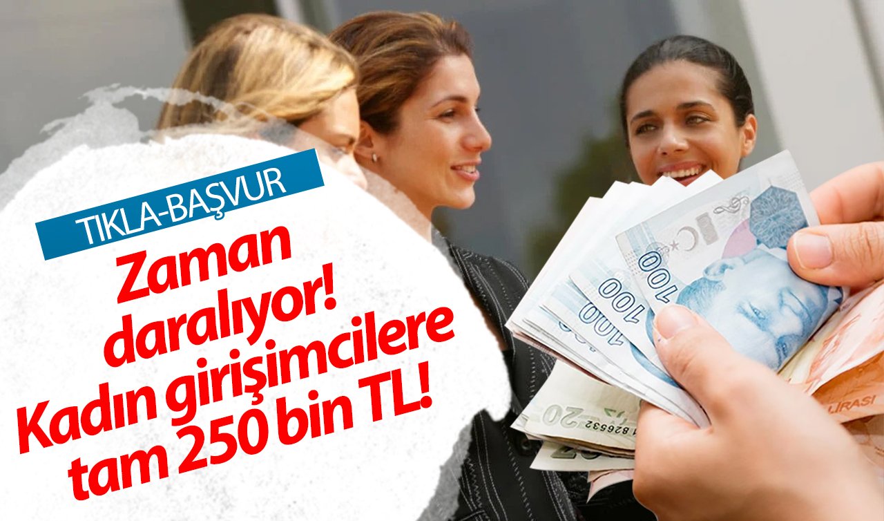 Zaman daralıyor! Kadın girişimcilere tam 250 bin TL! TIKLA-BAŞVUR