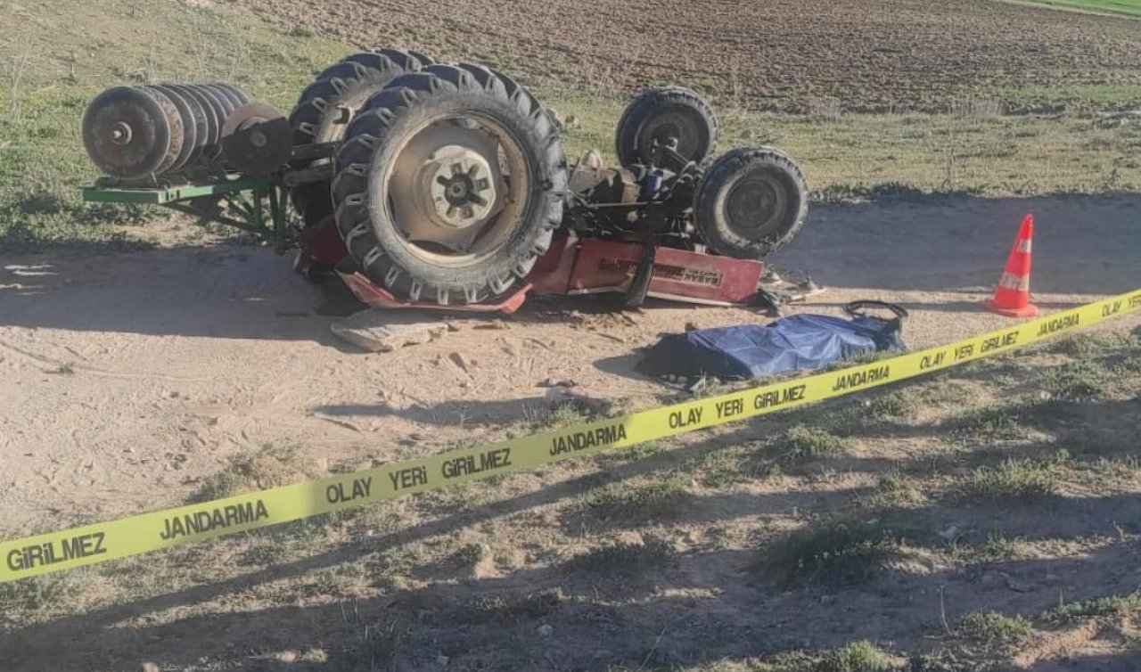  Devrilen traktörün altında kalan sürücü öldü