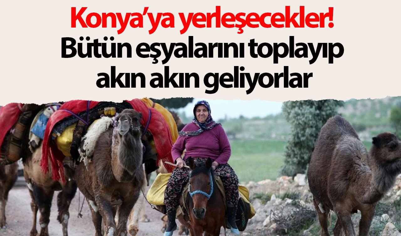  Konya’ya yerleşecekler! Bütün eşyalarını toplayıp akın akın geliyorlar