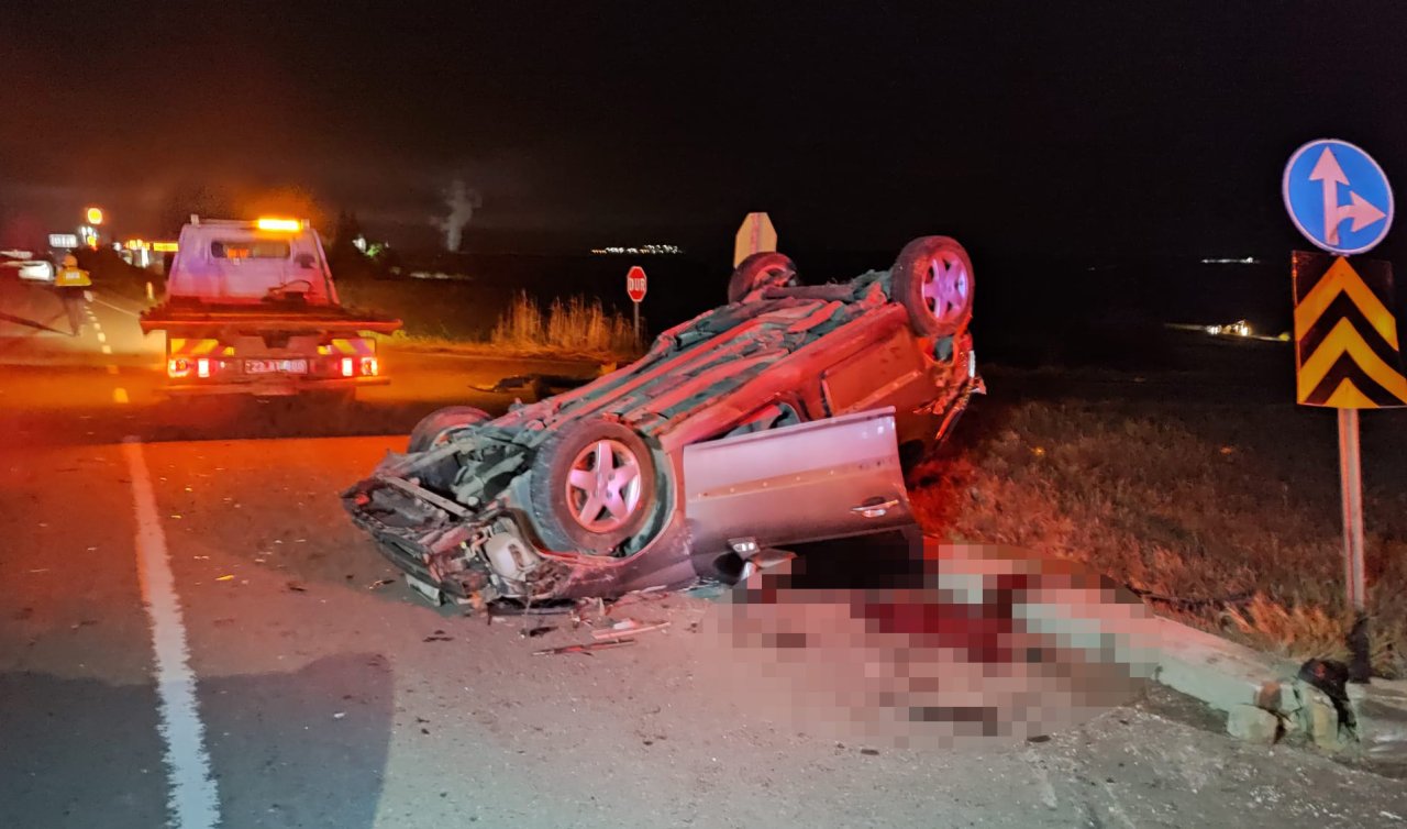  Otomobilin çarptığı araç, takla attı; 1 ölü 1 yaralı