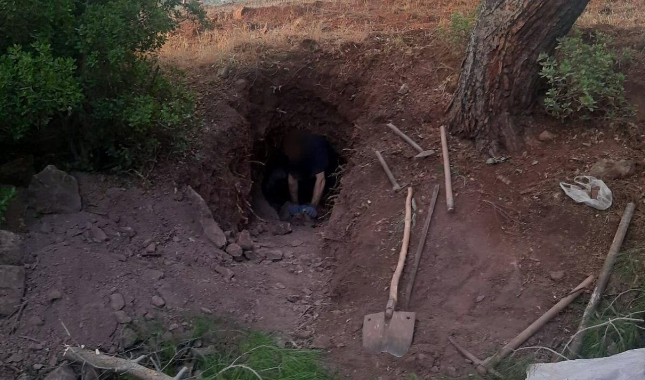 Kaçak tarihi eser kazısına suçüstü: 5 gözaltı